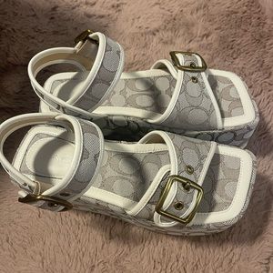 COACH, the Naomi Logo Printed Platform Sandals